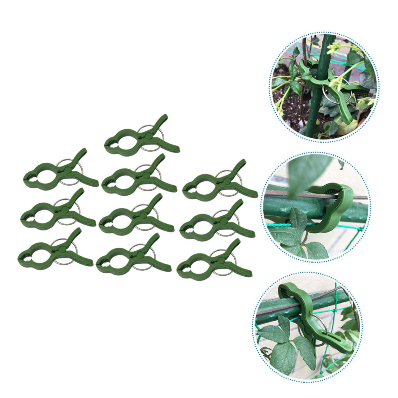 UPKOCH 5 Sätze Orchideen-Clip Klammern Zum Stützen Von Orchideen Festsetzung Gartenpflanzenklammern Klemmbausteine Pflanzen Fester Clip Pflanzen Feste Klammern Plastik Grün 10 Stück * 5