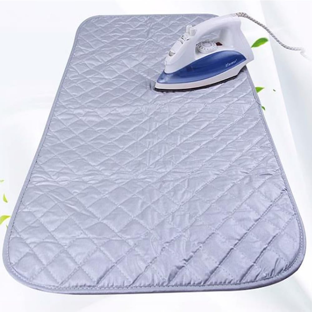 KFGISD, Foldable Ironing Mat, Quilting Ironing Pad Cover, Thickened, Heat Resistant ,Ironing Board Covers(19x33inch( 85x48 cm))