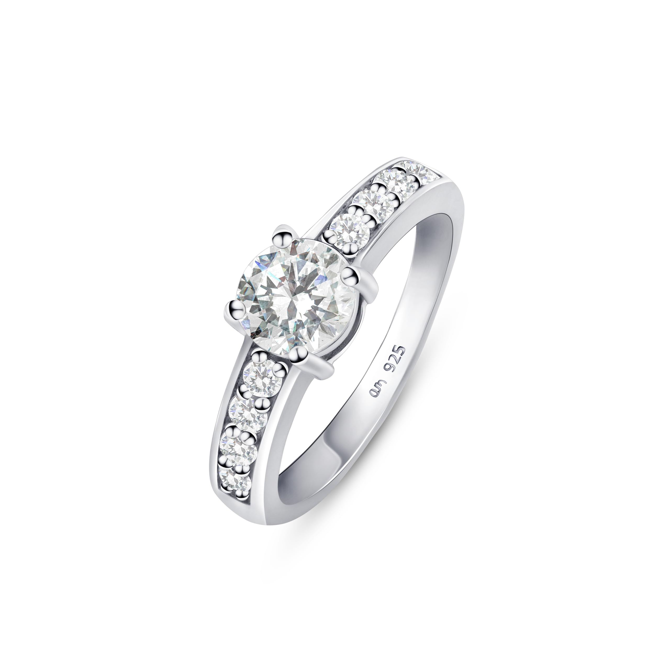 amberta Solid 925 Sterling Silver Engagement Ring for Women | Cubic Zirconia Solitaire Promise Ring-picture-52