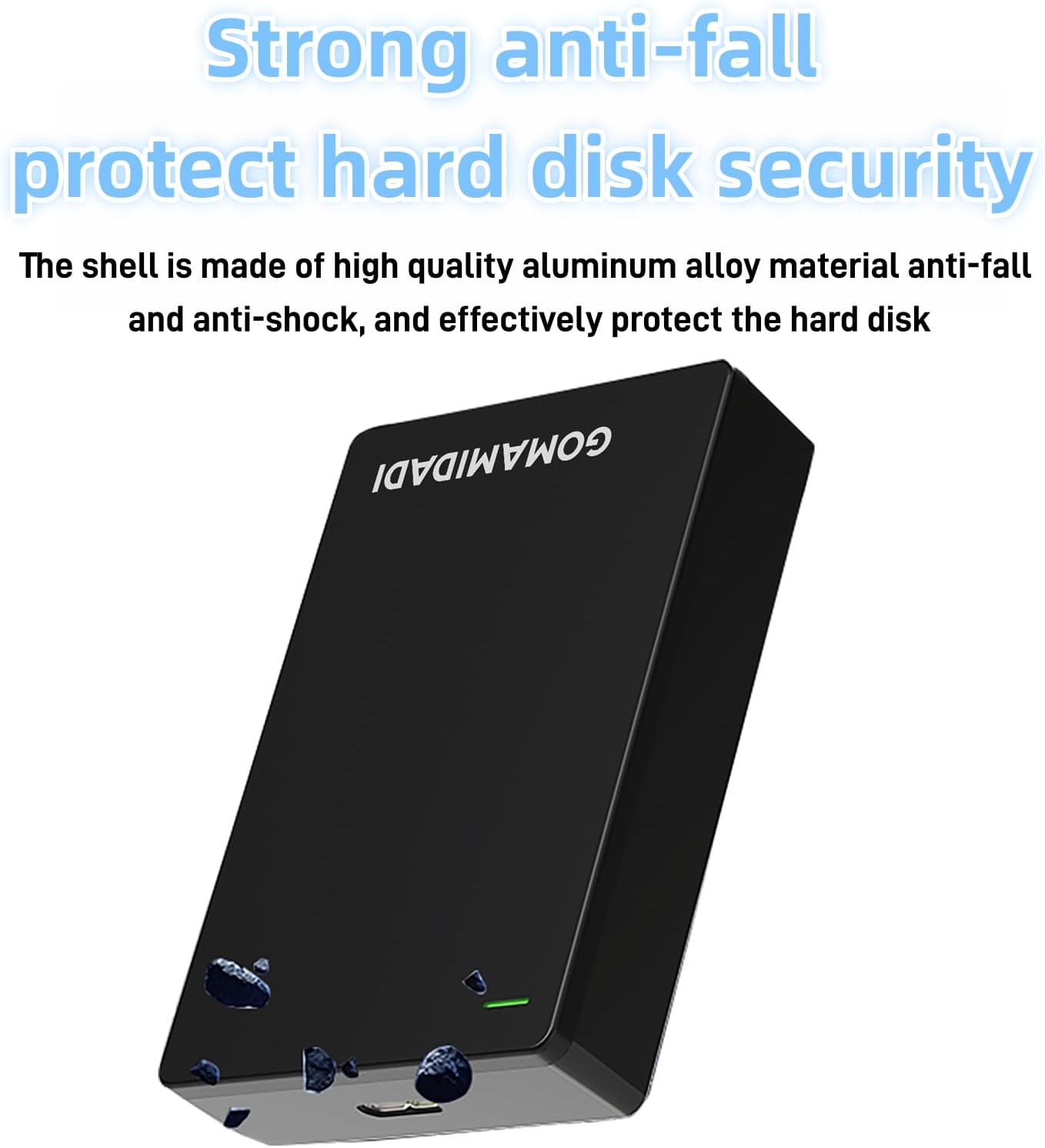 2.5Inch Dual-Bay Hard Drive Enclosure , USB3.0 SATA Two HDD/SSD Drive Case, Tool-Free Installation, 7mm-9.5mm Hard Disk Drive Reader , Support macOS Windows Linux OS