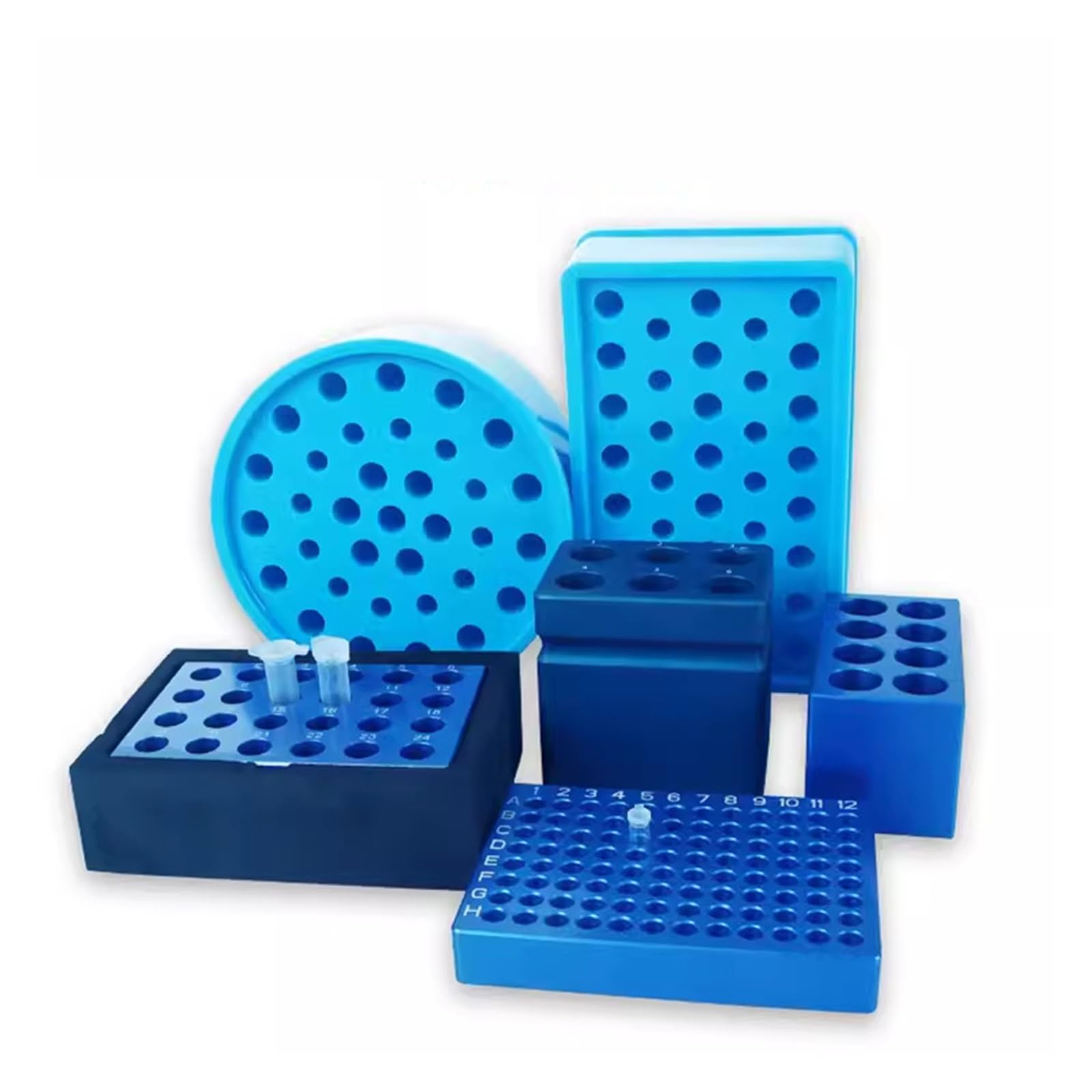 Aluminiowy stojak na rury wirówkowe Stała chłodnica niskotemperaturowa do 96-dołkowych rur wirówkowych, plastikowych, metalowych i aluminiowych