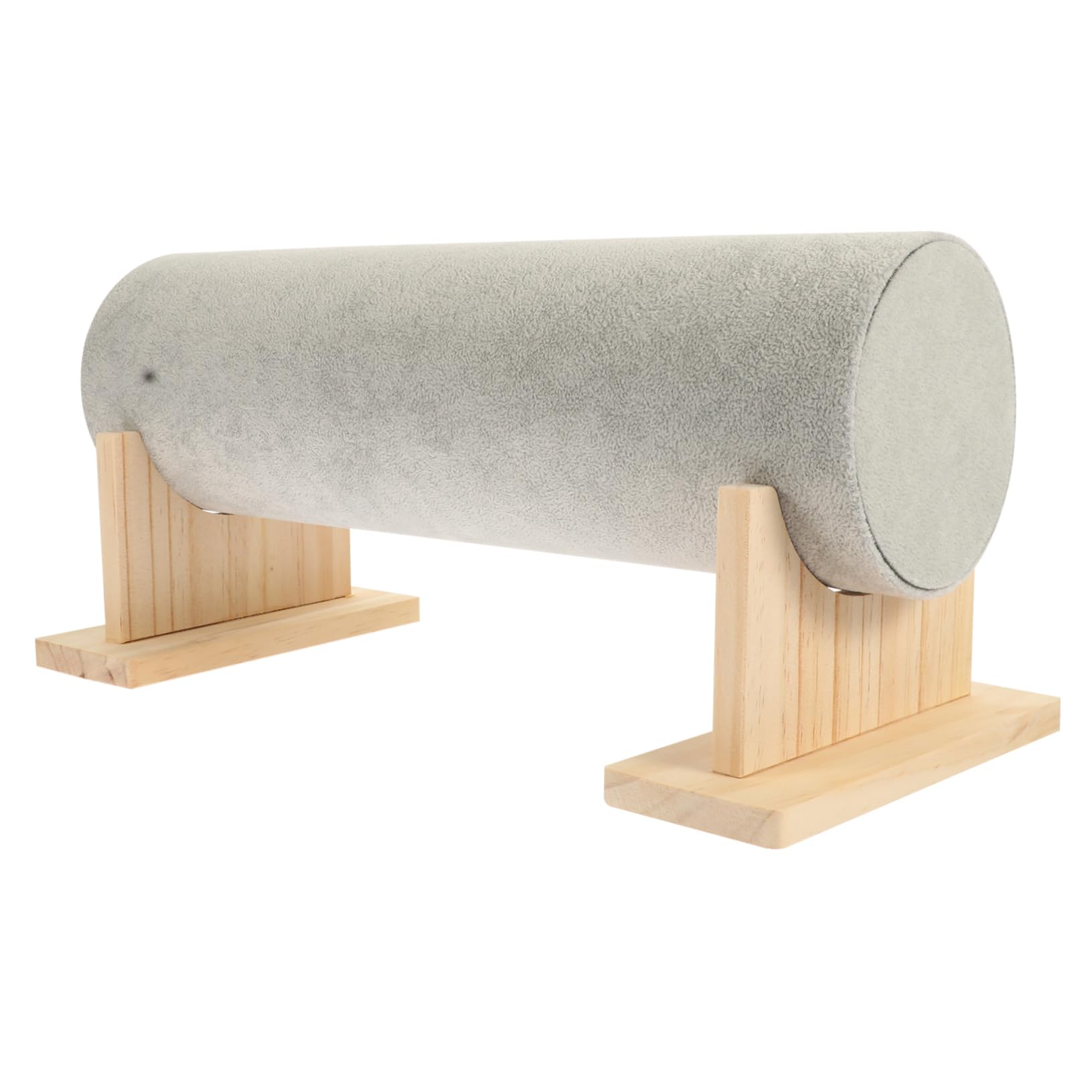 Support pour bandeaux et serre-têtes protecteur avec base bois stable 36 cm