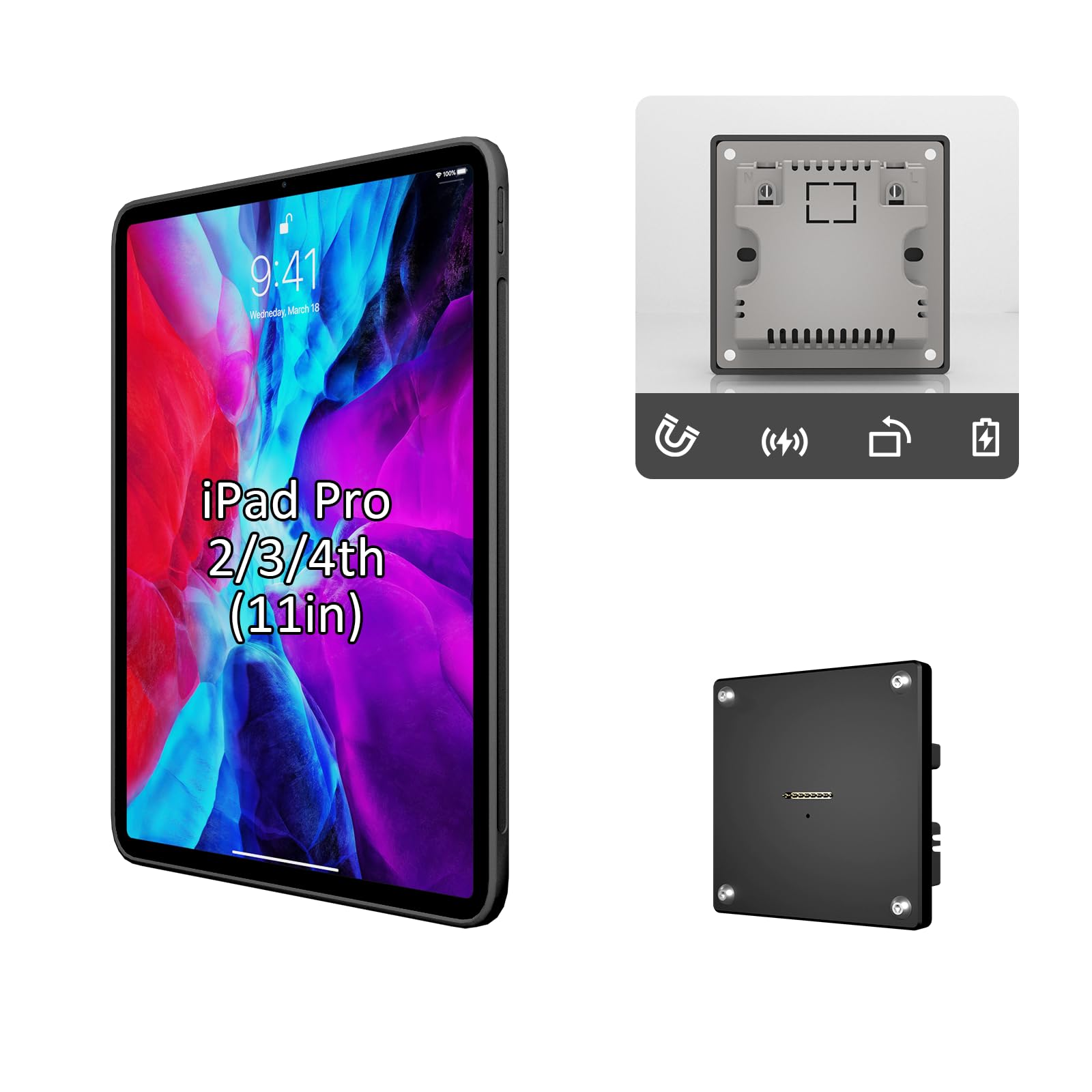 Amazon.com: Zilvex Wall Mount Charging Dock for Apple iPad Pro 11