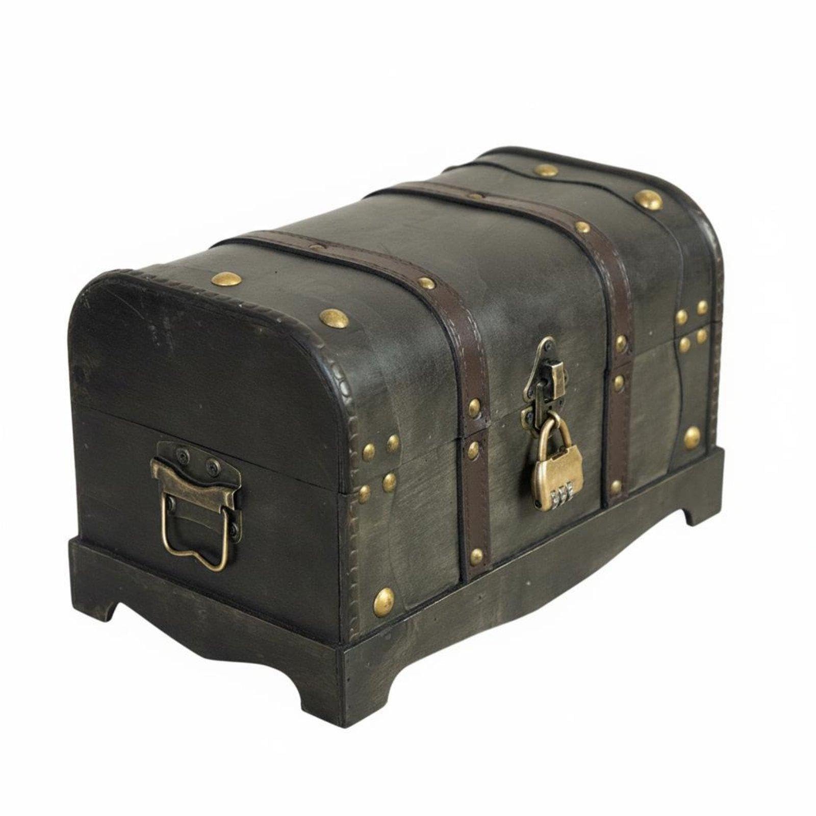 Wooden Storage Chest Decorative Prop Antique Style Storage Box Retro Design Old-World Chest Chest for Photography, Display|Collectibles|Decorative Collectibles|Trinket Boxes-image-19