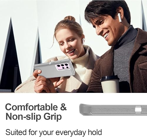 Miniatura 7 de I-HONVA Funda para Samsung Galaxy S23 Ultra con 2 protectores de lente de cámara, resistente a prueba de golpes, 3 capas, protección de cuerpo