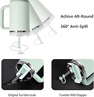 Vista 115 de Silicone Spill Stopper Set Compatible with Stanley Cup 2.0 30oz & 40oz with Straw Cover, Set of 4