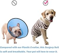 Vista 5 de Traje de recuperación para perros después de la cirugía, camisa para perro hembra y macho, ropa protectora contra heridas alternativa al collar