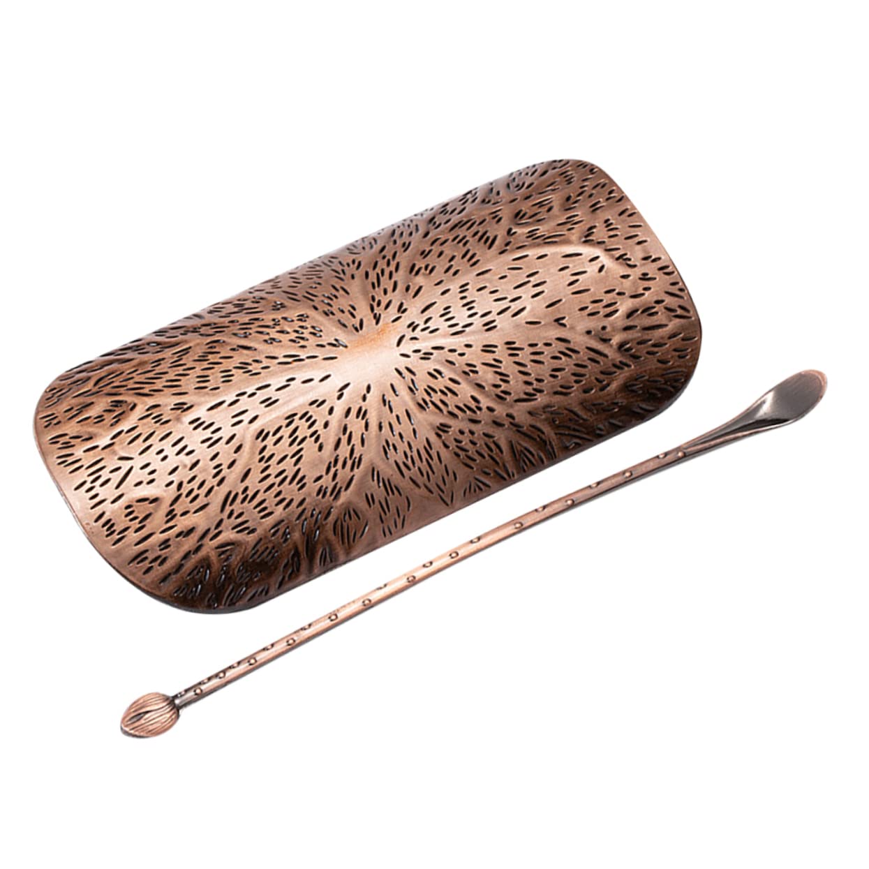 Zerodeko Tea Presentation Scoop Japanese Tea Utensils Matcha Scooper Metal Bean Plate