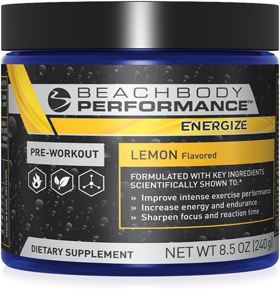 Beachbody Energize -Pre-Workout Formula | Improve Your Focus. Train Longer. Perform Better | 40 Servings