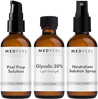 MedPeel Glycolic Acid 30% Chemical Peel at Home Kit – Includes Peel, Prep & Neutralizer – Light Strength Chemical Peel for Fine Lines, Wrinkles & Radiant Skin – Suitable for All Skin Tones