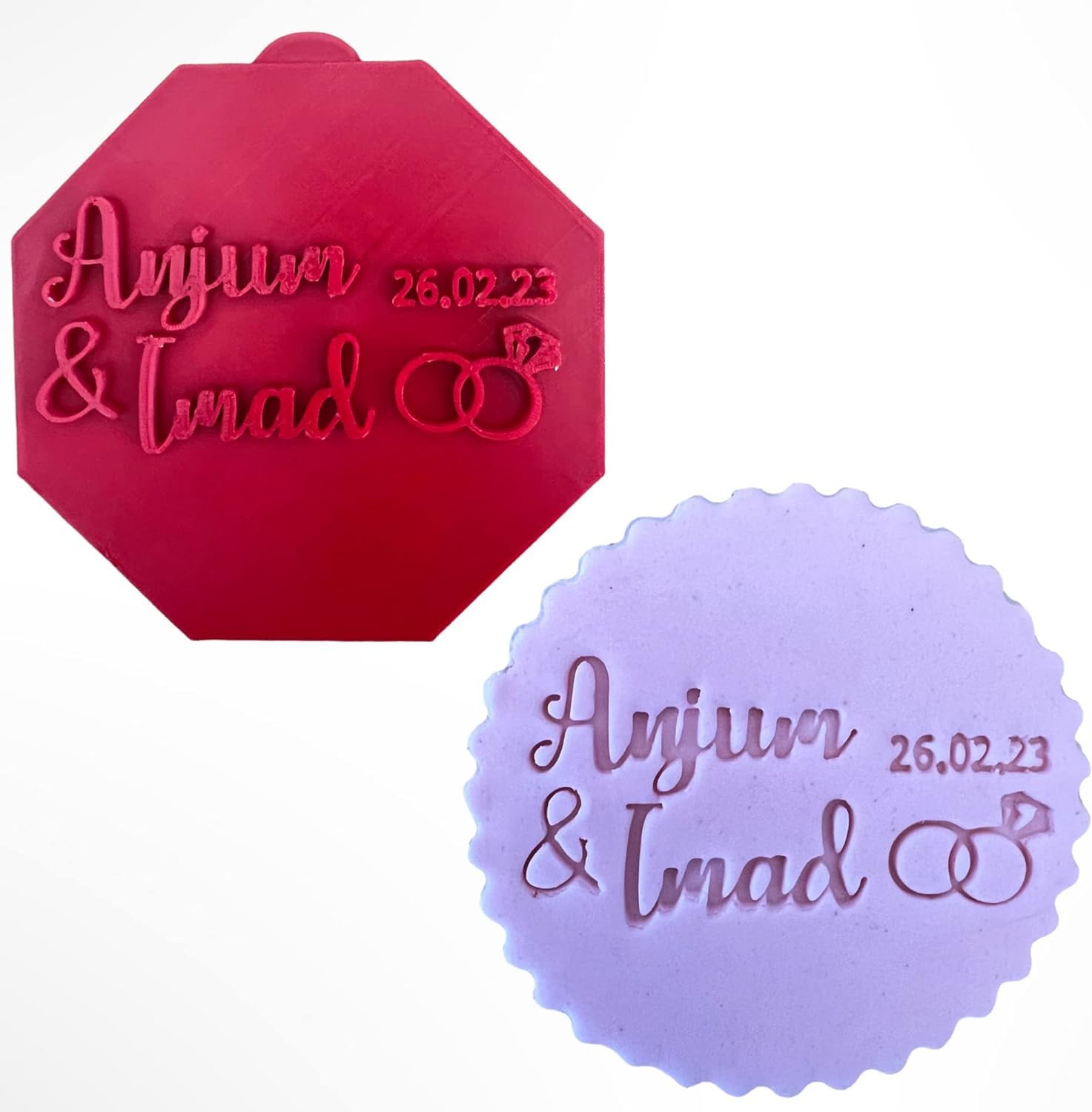 Generic Classic 6cm Fondant Stamp Debosser Cupcake Icing Cookie Decoration Cake Personalised