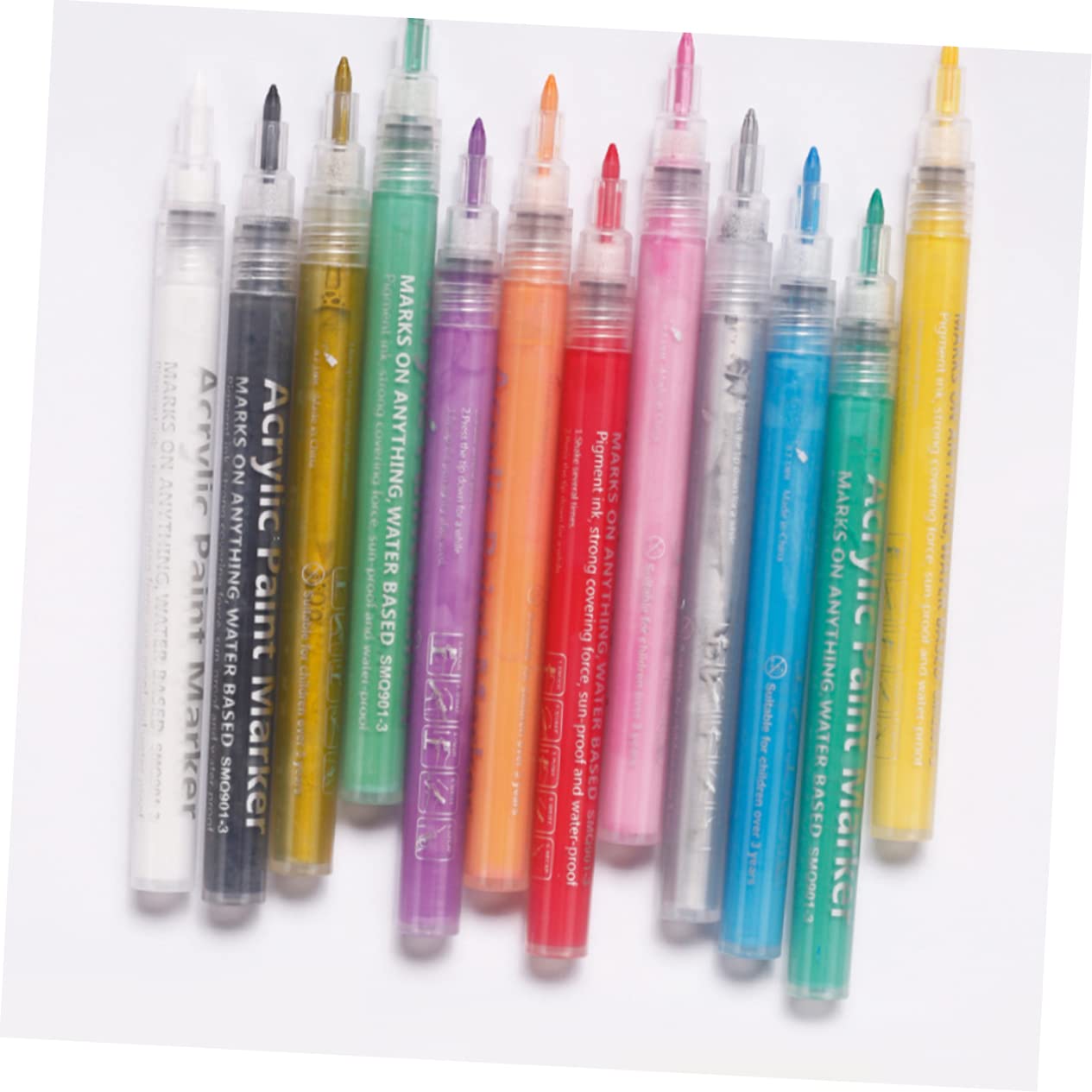 12pcs Nail Art Graffiti Pens Acrylic Painting Liner Markers for DIY Manicure Colorful Hand-Painted Floral Designs Fine Tip for Girls Nail Art Projects
