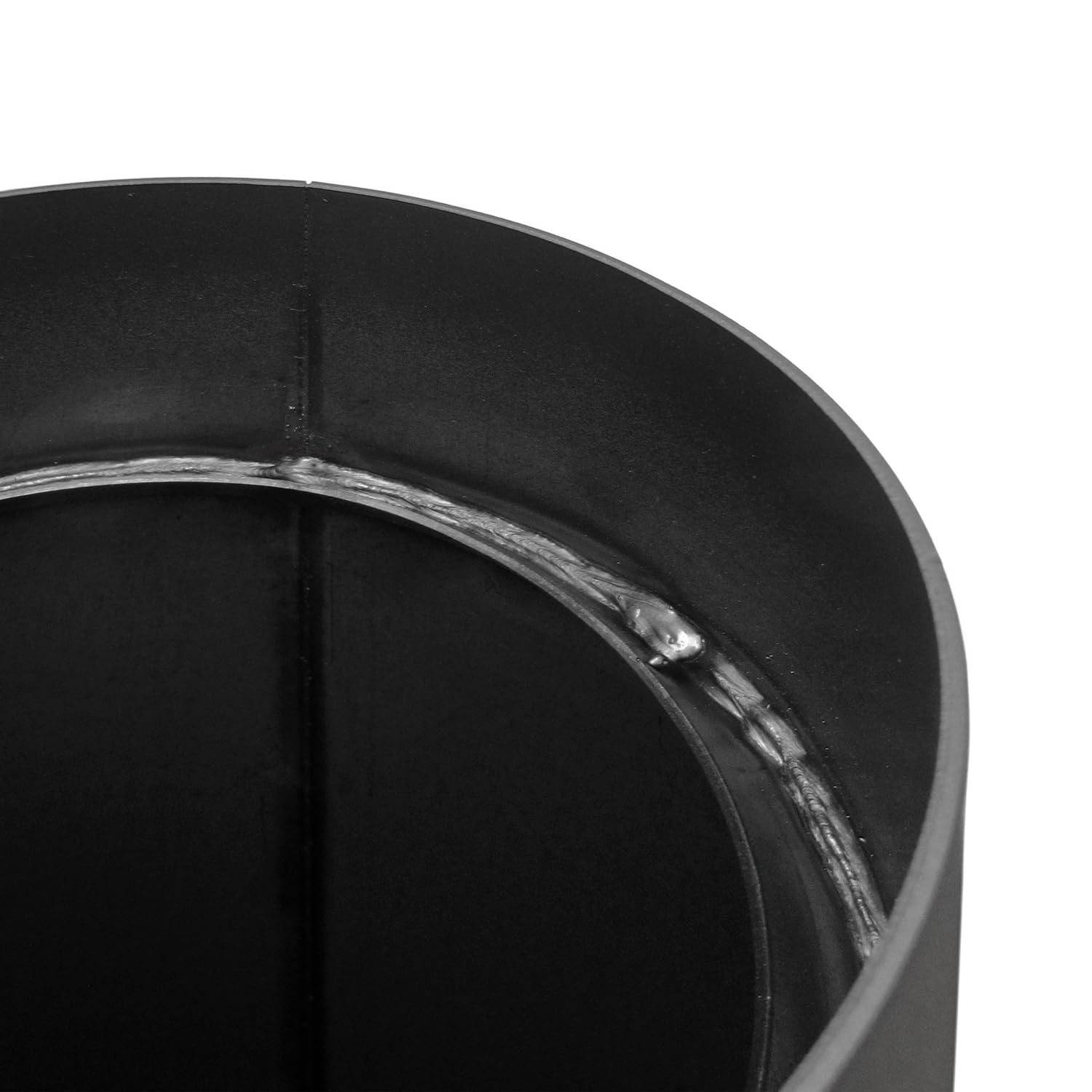 raik Rauchrohr/Ofenrohr mit Zugregulierung, Tür und Kondensatring Durchmesser 150 mm 1000 mm Länge Stahlblech Schwarz SH105-150-sw