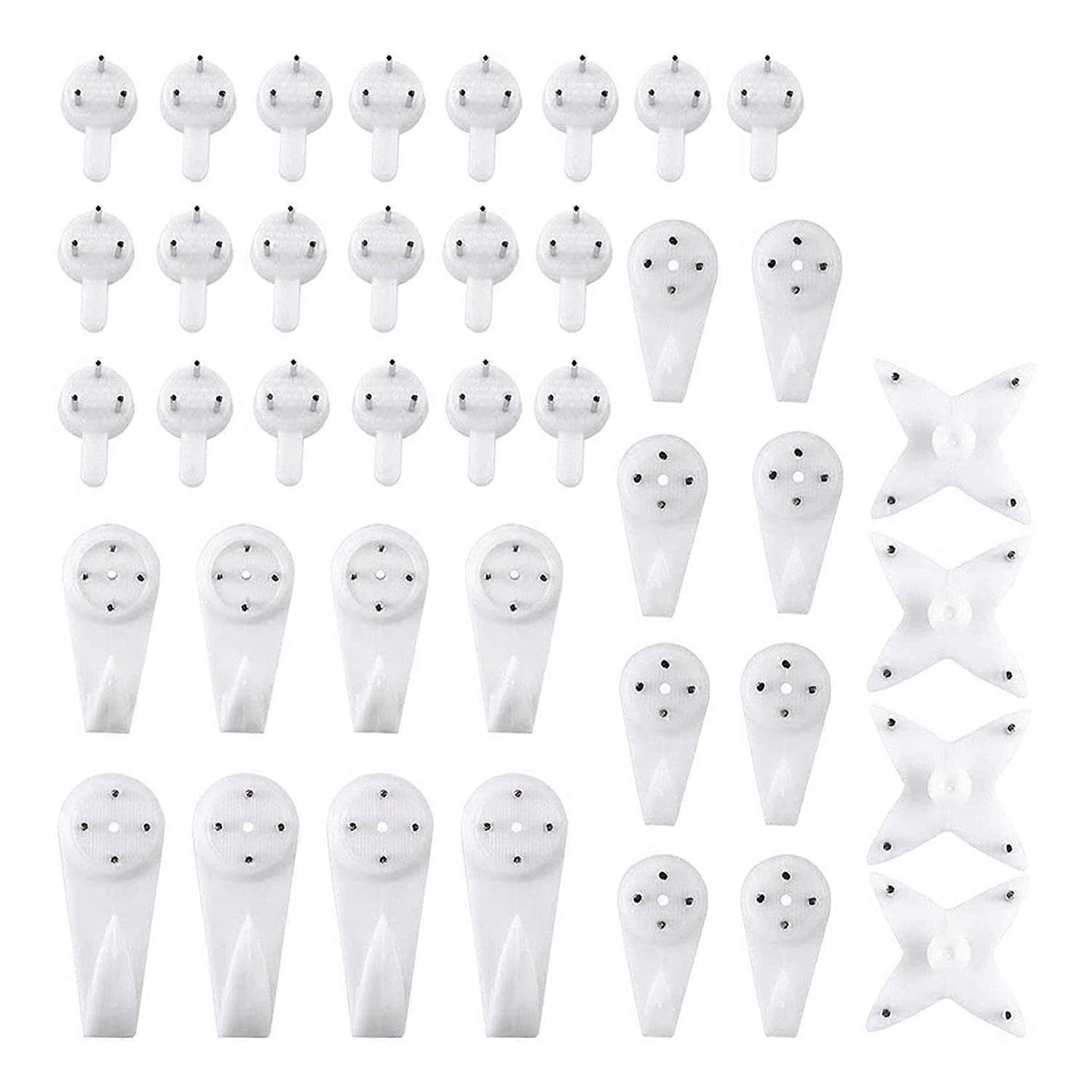 JOYHAPPST 40pcs Invisible Nail Screws Wall Hooks Picture Hangers Traceless Photo Hook Multi Function Picture Painting Frame Hanger
