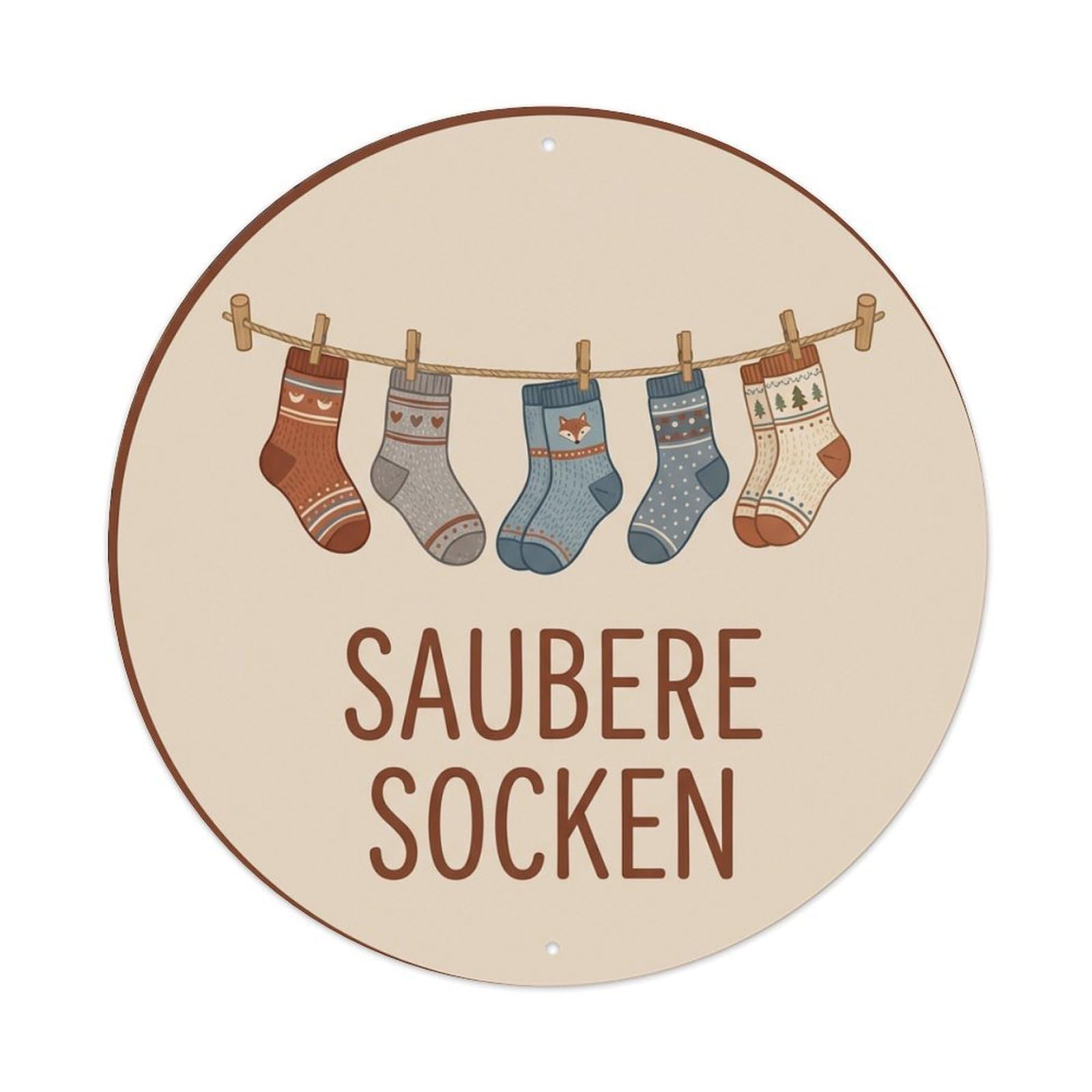 Clean Socks Home Washroom Accent Metal Tin Sign