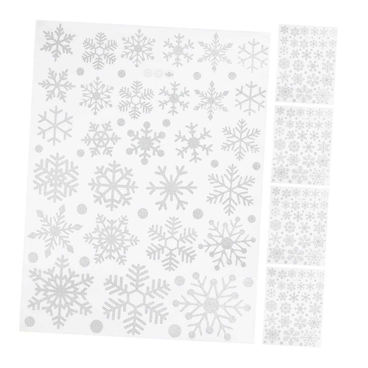 Decoraciones De Navidad Para Ventanas 5 Hojas De Pegatinas De De Nieve Diseño Elegante