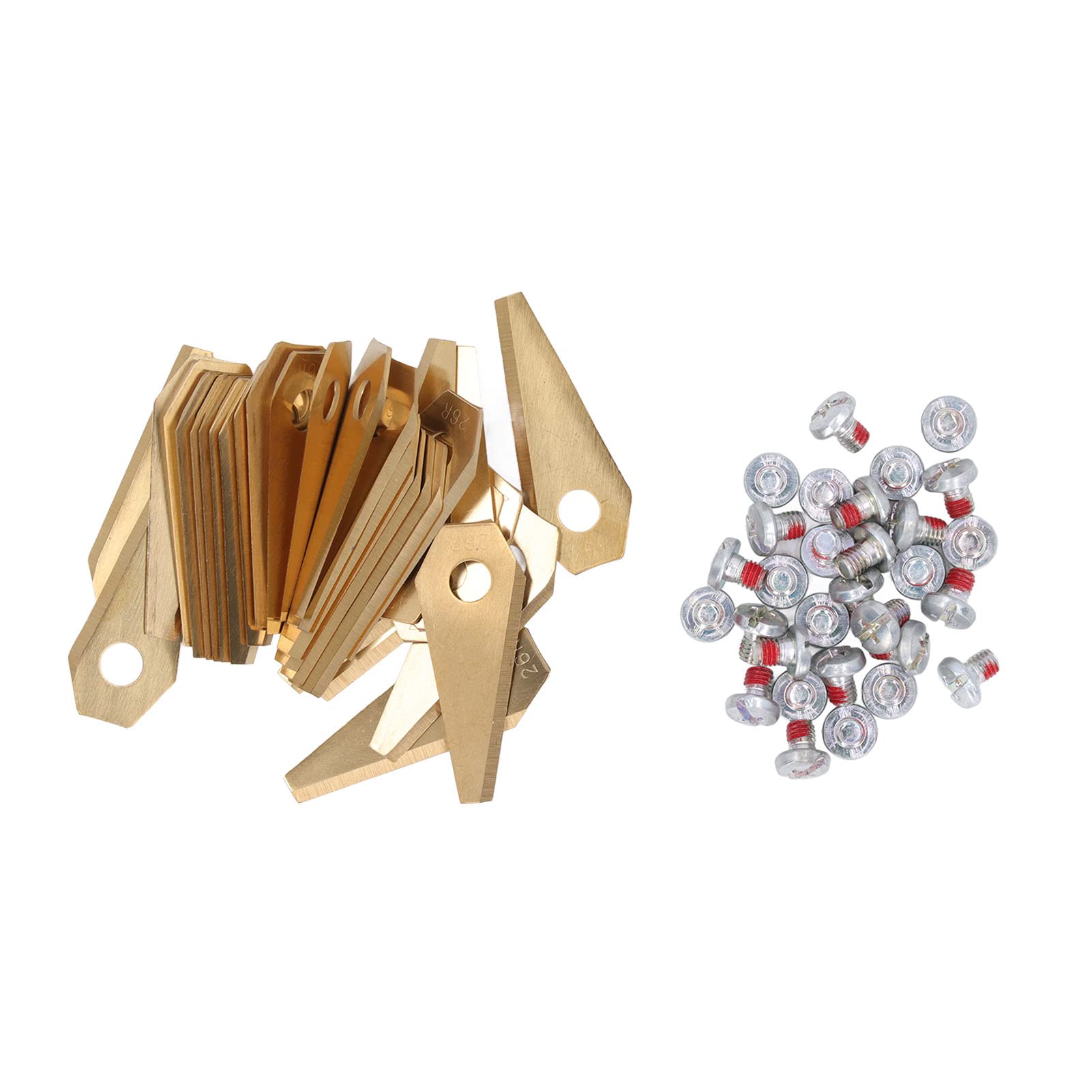 30 pièces Lames de Tondeuse à Gazon robotique Lames de Tondeuse Robot Robustes et Pratiques de Remplacement pour Indego, Fer, 5x2 cm 2x0,8 Pouces, env.178 g 6,3 oz,