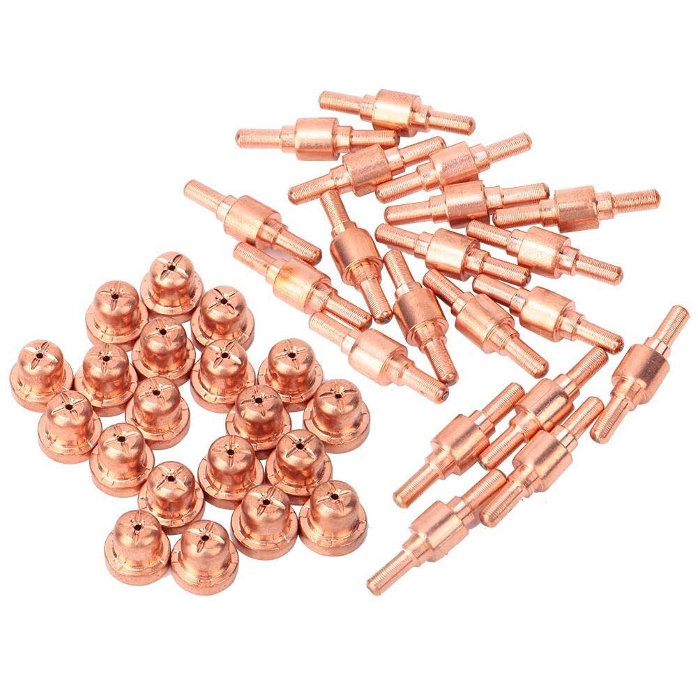 Belissy 40pcs Plasma Cutter Consumables Electrode Nozzle Tip for PT31 LGK40 Plasma Torch