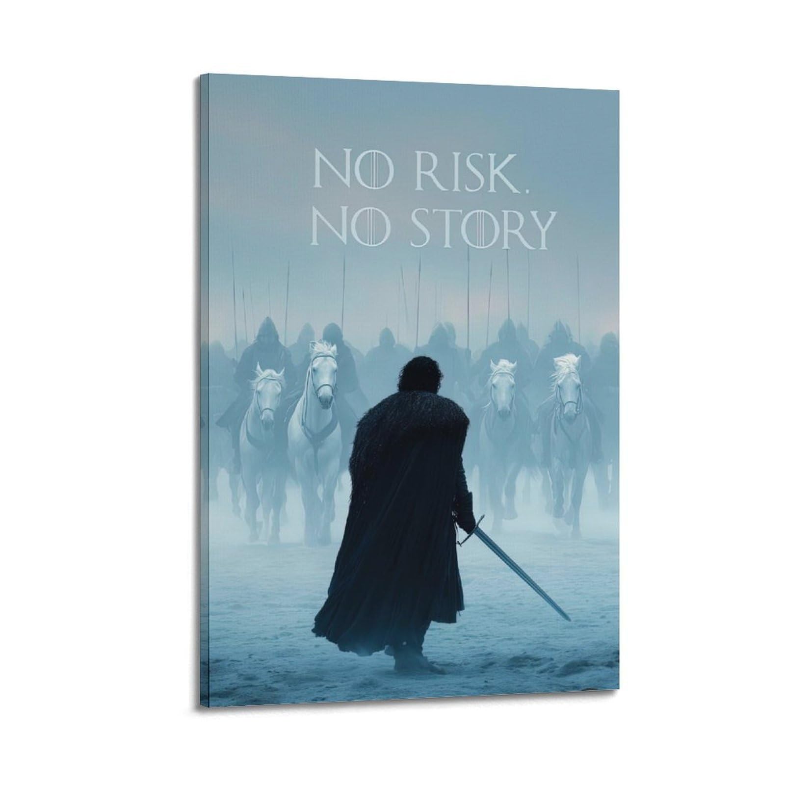 OKAHYS Motivational Quotes Poster No Risk No Story Decorative Painting Canvas Wall Artworks Picture 24x36inch(60x90cm)
