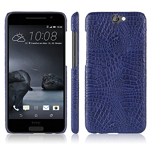 Compatible with HTC One A9 Phone Cover,2 in 1 (PC+Leather) Protective Phone Case Blue