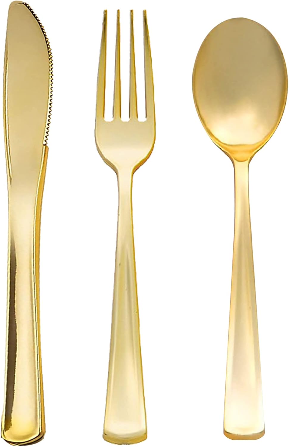 120Pcs Gold Plastic Silverware Disposable Plastic Cutlery Set for