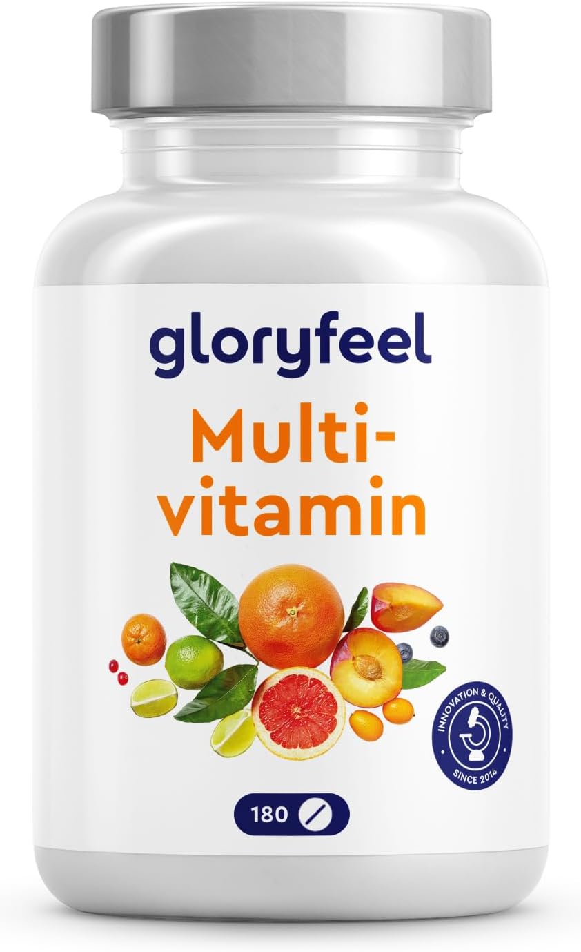 Multivitamin Tablets for Men & Women – 180 High Strength Multivitamins & Minerals Tablets – A-Z Multi Vitamins Supplements – Made in Germany