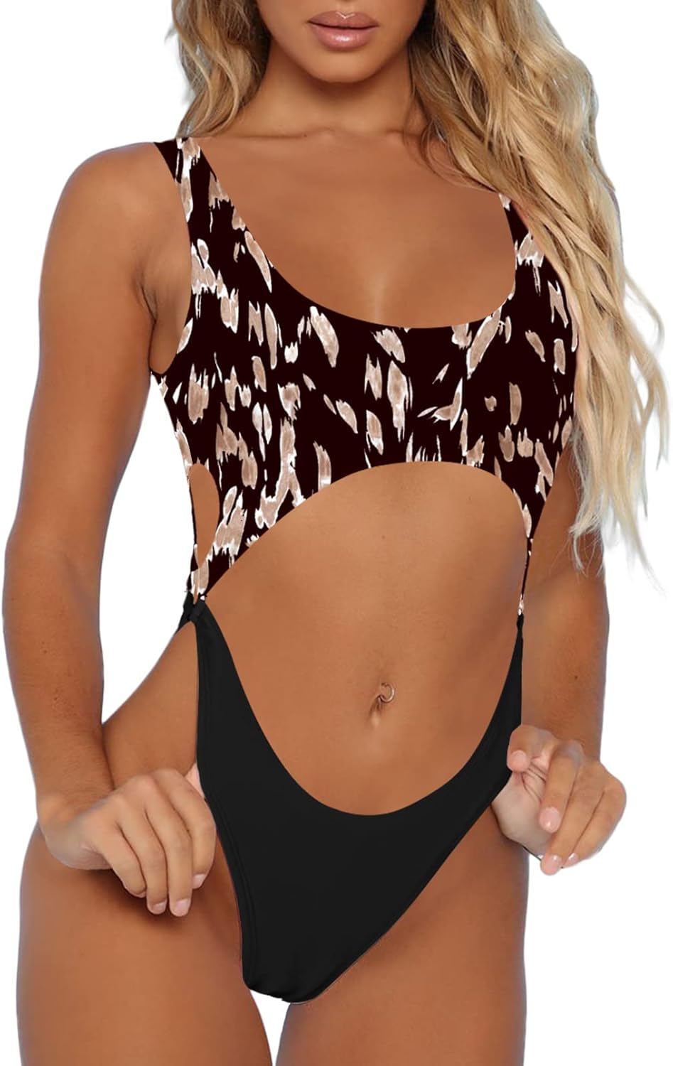 Sovoyontee Women's Sexy One Piece Swimsuits Cheeky Thong Bikini Bathing Suit - Image 2