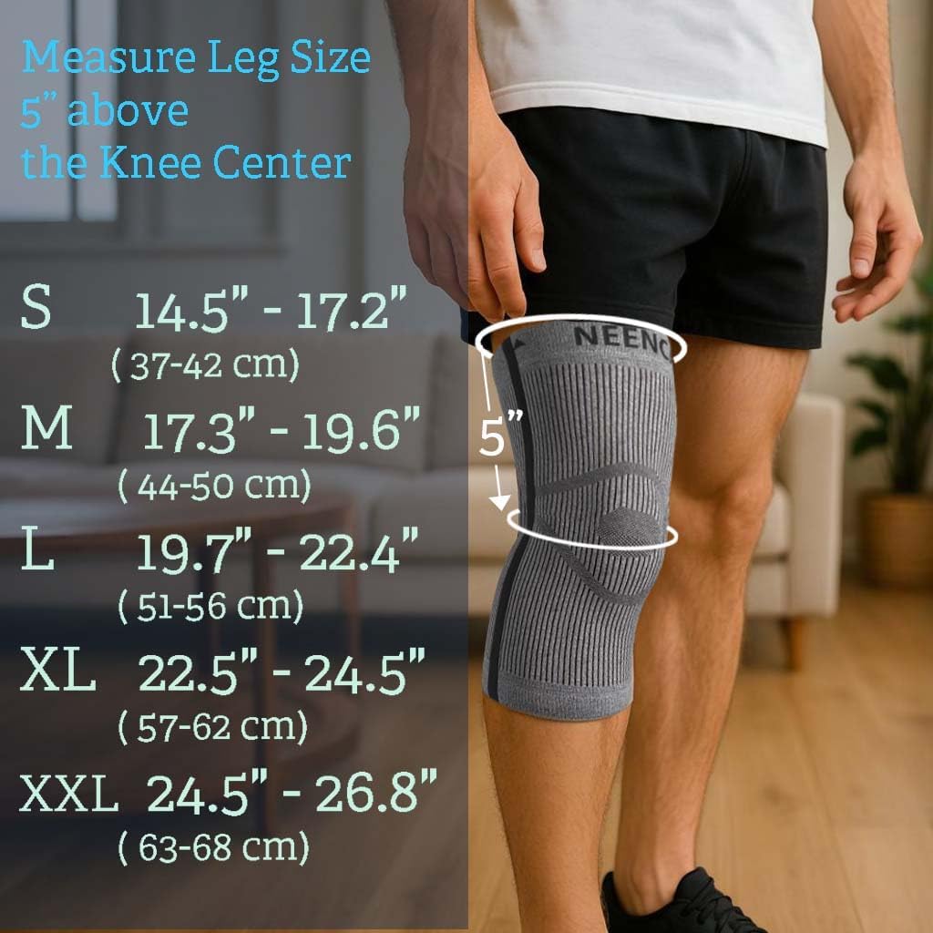 NEENCA Knee Sleeve – Knee Braces for Knee Pain, Joint Pain Relief, Swelling, Inflammation Relief, and Circulation, Knee Support for Women and Men - Image 2