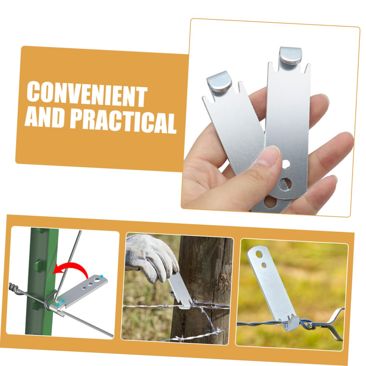 Sosoport 20pièces Tendeur De Câble Métallique Acier De Outils pour Installation Facile De Câbles sur Clôtures De Ranch Foresterie Et Construction