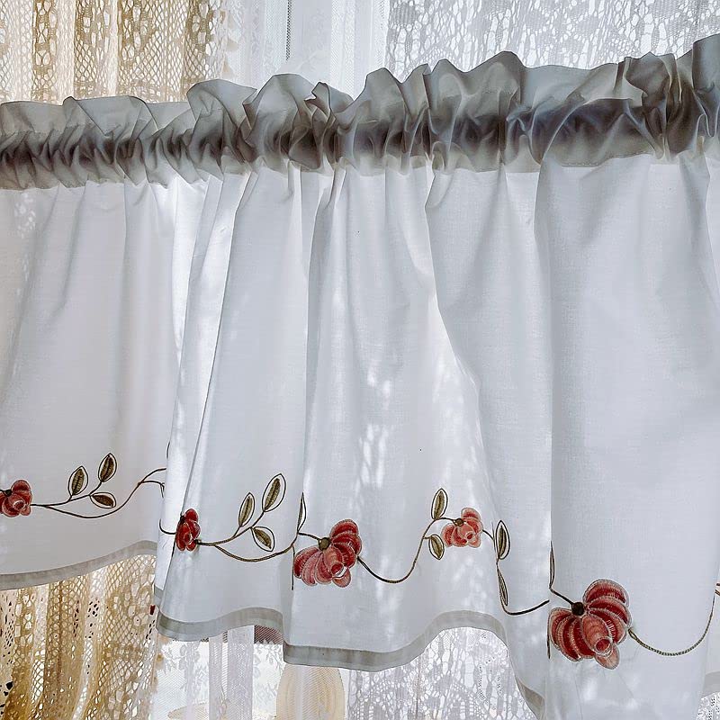 Cortinas para muebles de cocina transparentes que cubren ventanas pequeñas