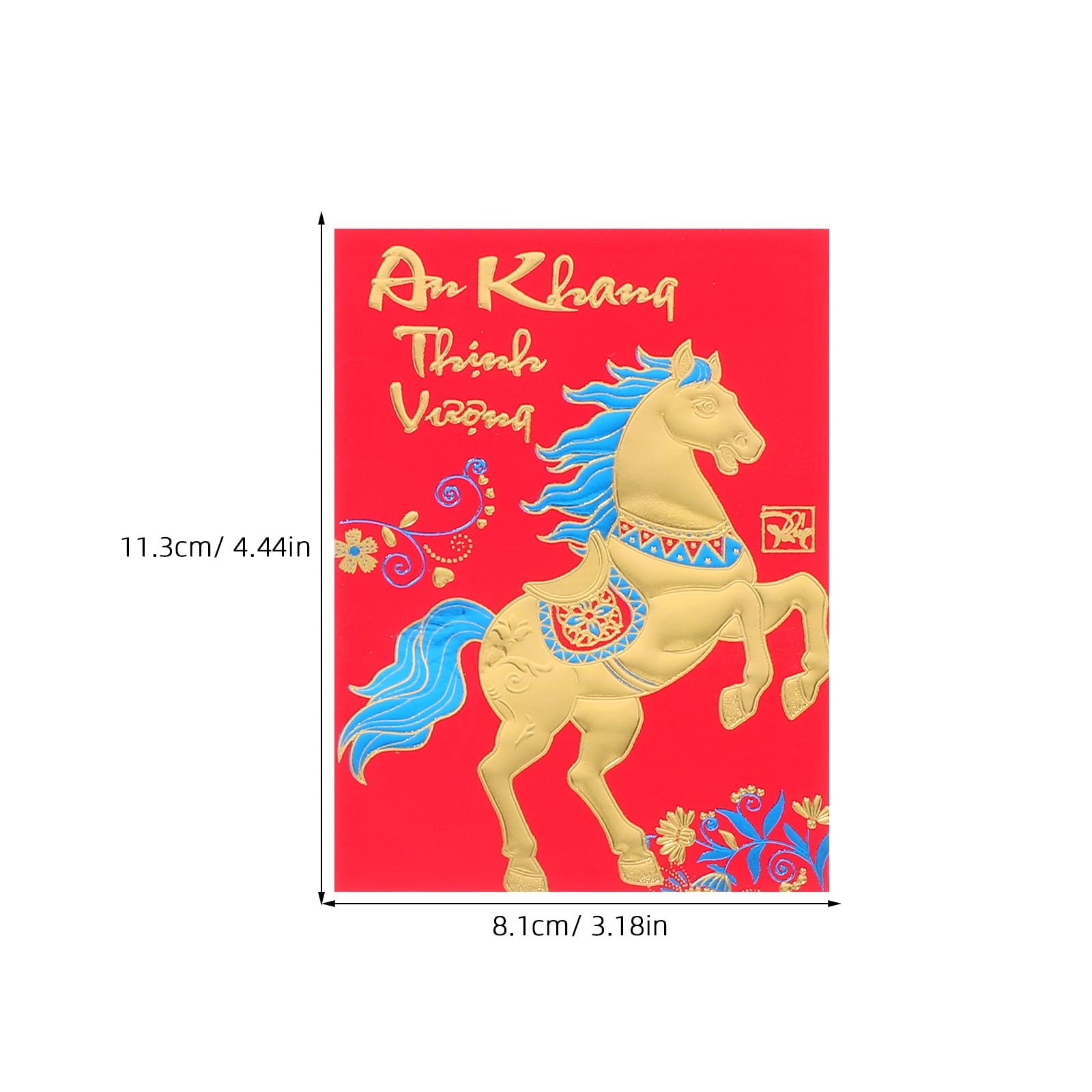 DOITOOL 360 Sobres Rojos Chinos para Año Lunar 2026 Sobres de Dinero Suerte Texto Vietnamita Paquete Tradicional de 60 Unidades para Festivales y Celebraciones del Año del Caballo