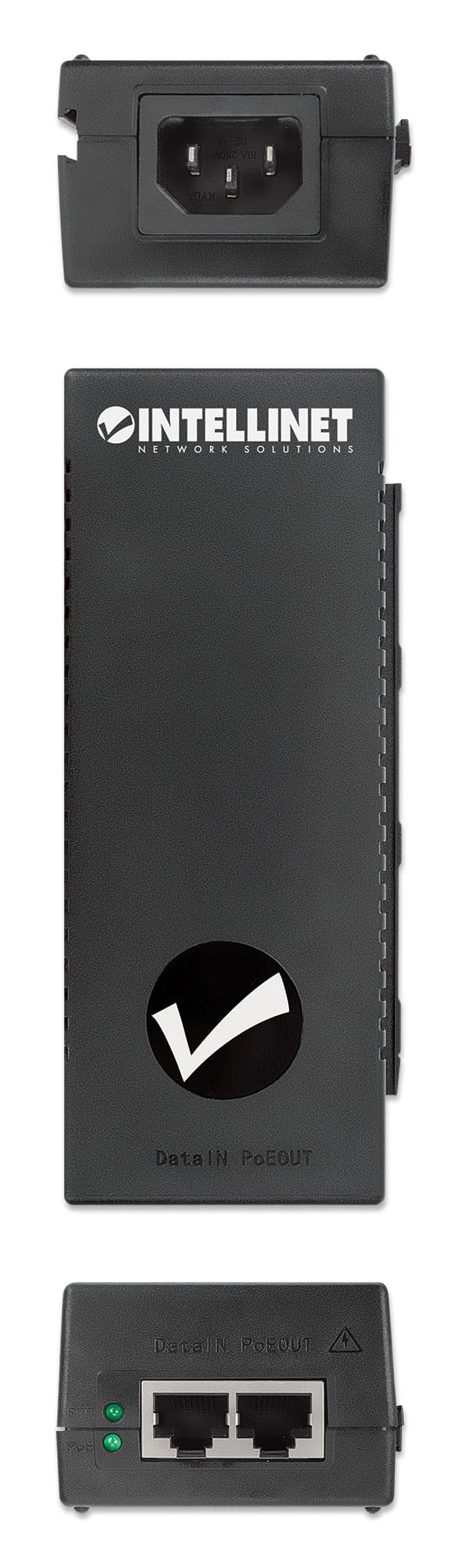 Intellinet 561570 Injecteur Poe+ High Power 2,5 G 30 W Noir