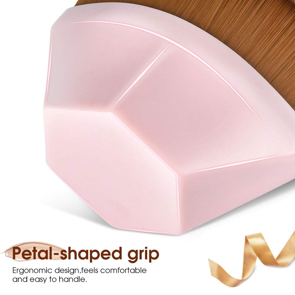 Pennello Per Fondotinta 2 Pack Pennello Kabuki Professionale Per Trucco Pennello Per Blush Pennello Pennello Per Trucco Strumento Pennello Fondotinta Liquido