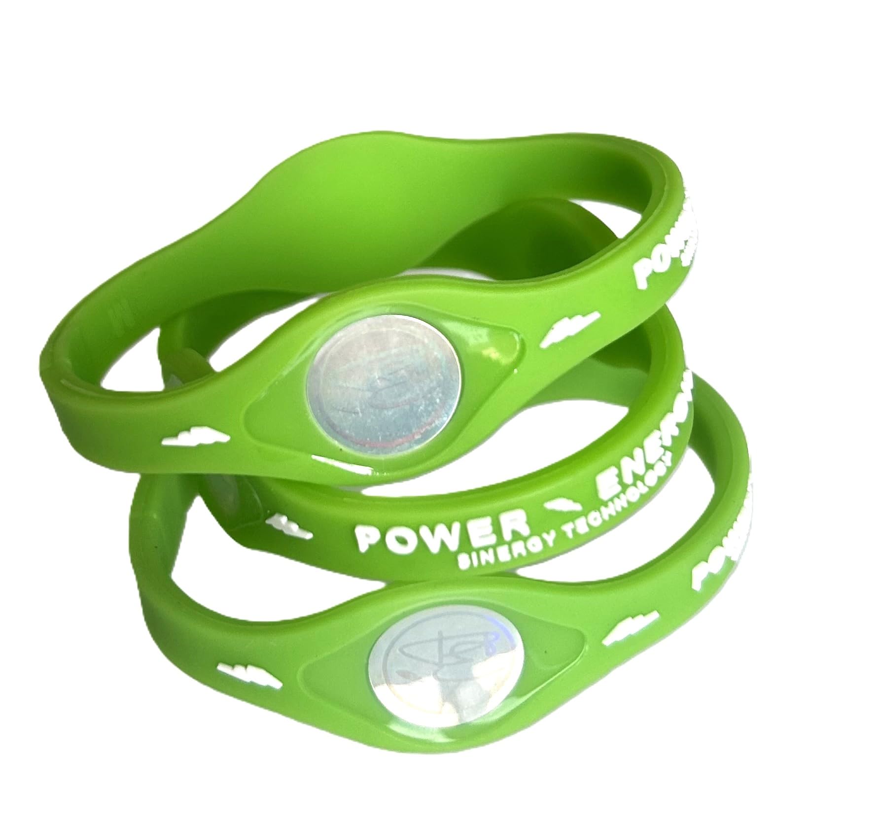 Power Energy© Balance Bands, Silicon Sports Wristband, Hologram Bracelet Wrist Band, Infused with Natural Minerals & Negative Ions (Green, Small 175mm)