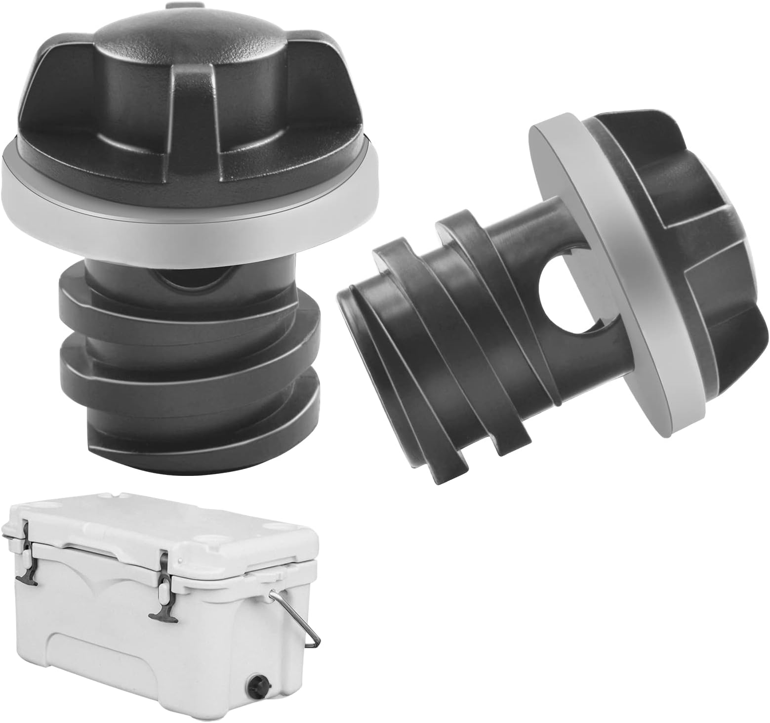 Broadsheet 2 Pcs Cooler Plug Replacement for Yeti, Drain Plug for Yeti Cooler Drain Plugs Replacement Compatible with Yeti's Line of Roadie, Tundra, and Tank Coolers Fit ORCA Coolers