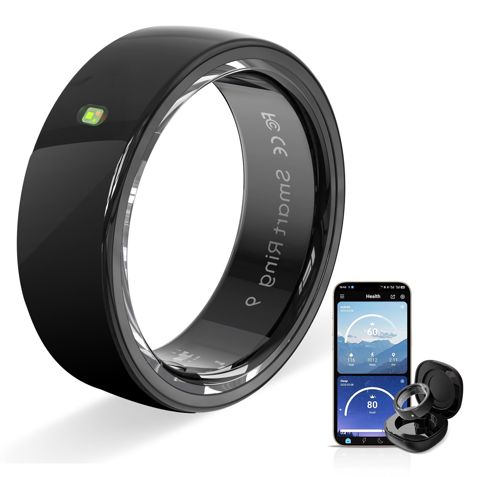 Amazon.co.jp: スマートリング 健康管理【NFC・ジェスチャー操作】睡眠