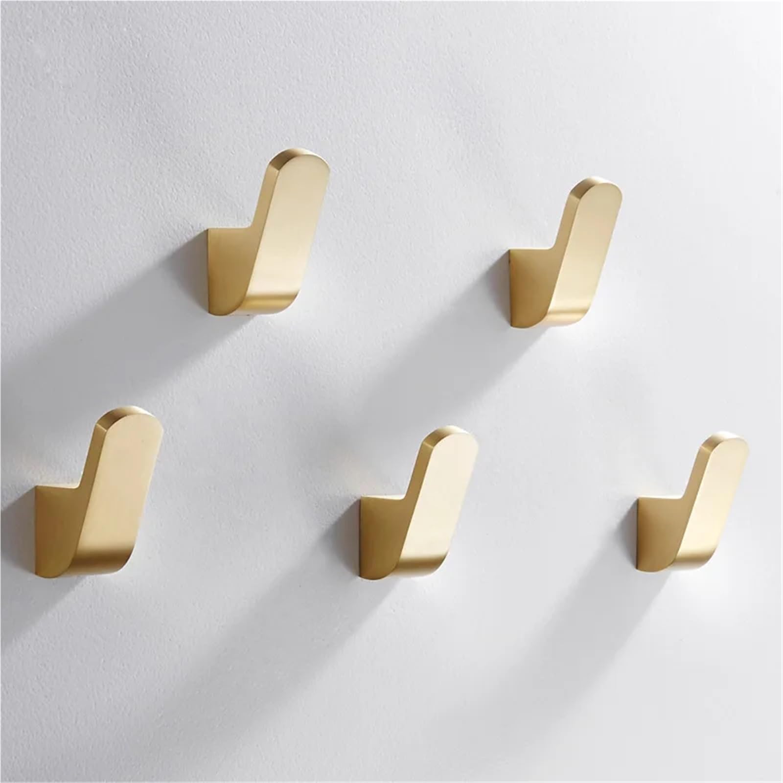 Gancio Ottone Gancio singolo in oro spazzolato appendiabiti in ottone massiccio for porta posteriore Ganci for cucina da bagno Asciugamano nero(4pcs chrome)