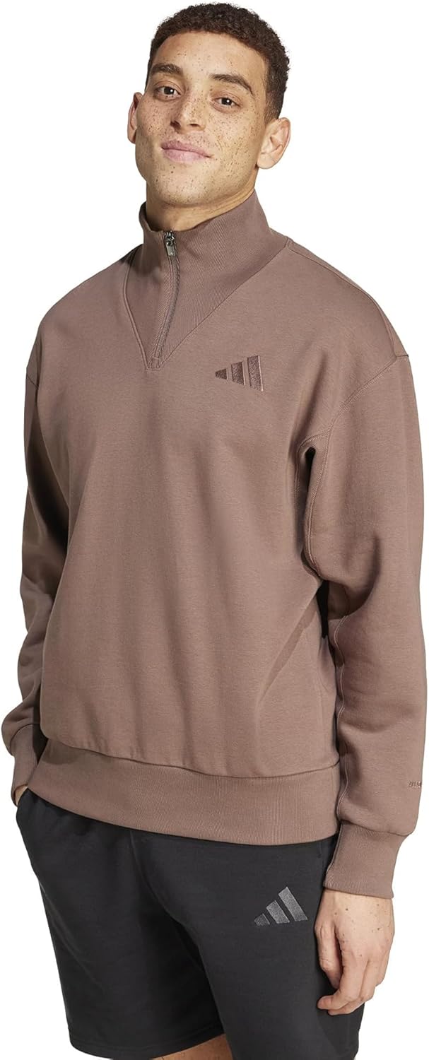 adidas Mens All Season Quarter Zip Sweatshirt Casual - Green
