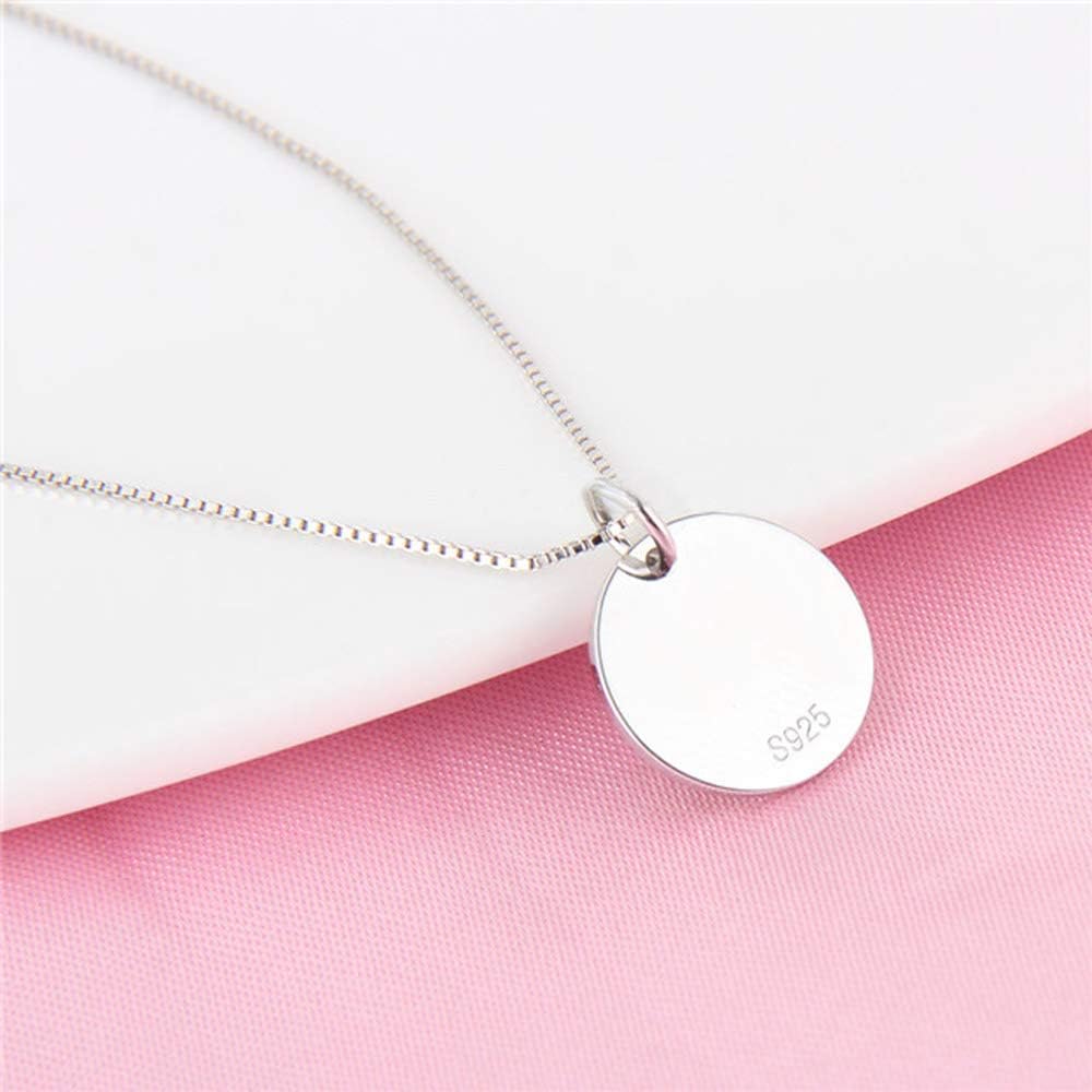 925 Sterling Silver Mini Initial Disc Round Charm Pendant for Women Jewelry - Image 3