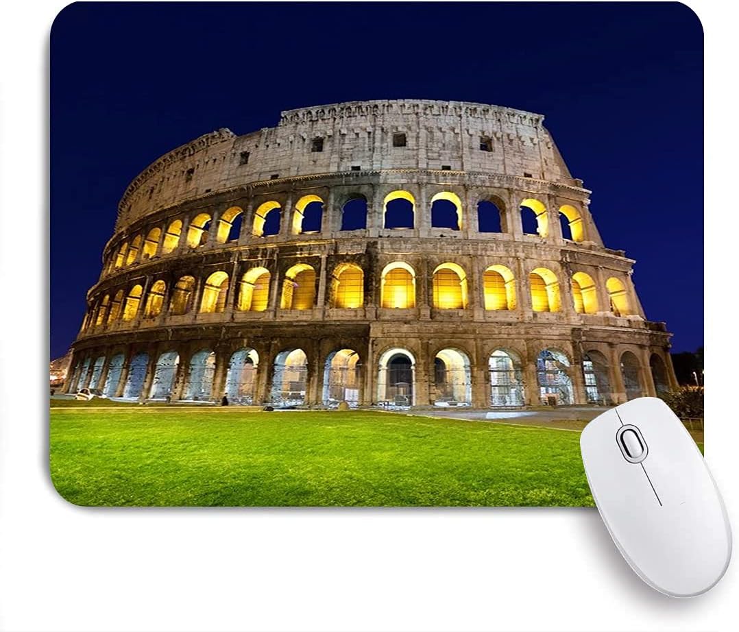 Kapanou マウスパッド 古代ローマのコロッセオヨーロッパの建物イタリアの遺跡旅行 おしゃれ 耐久性が良い 滑り止めゴム底 ゲーミングなど適用 マウス 用ノートブックコンピュータマウスマット Kapanou マウスパッド 通販 Amazon
