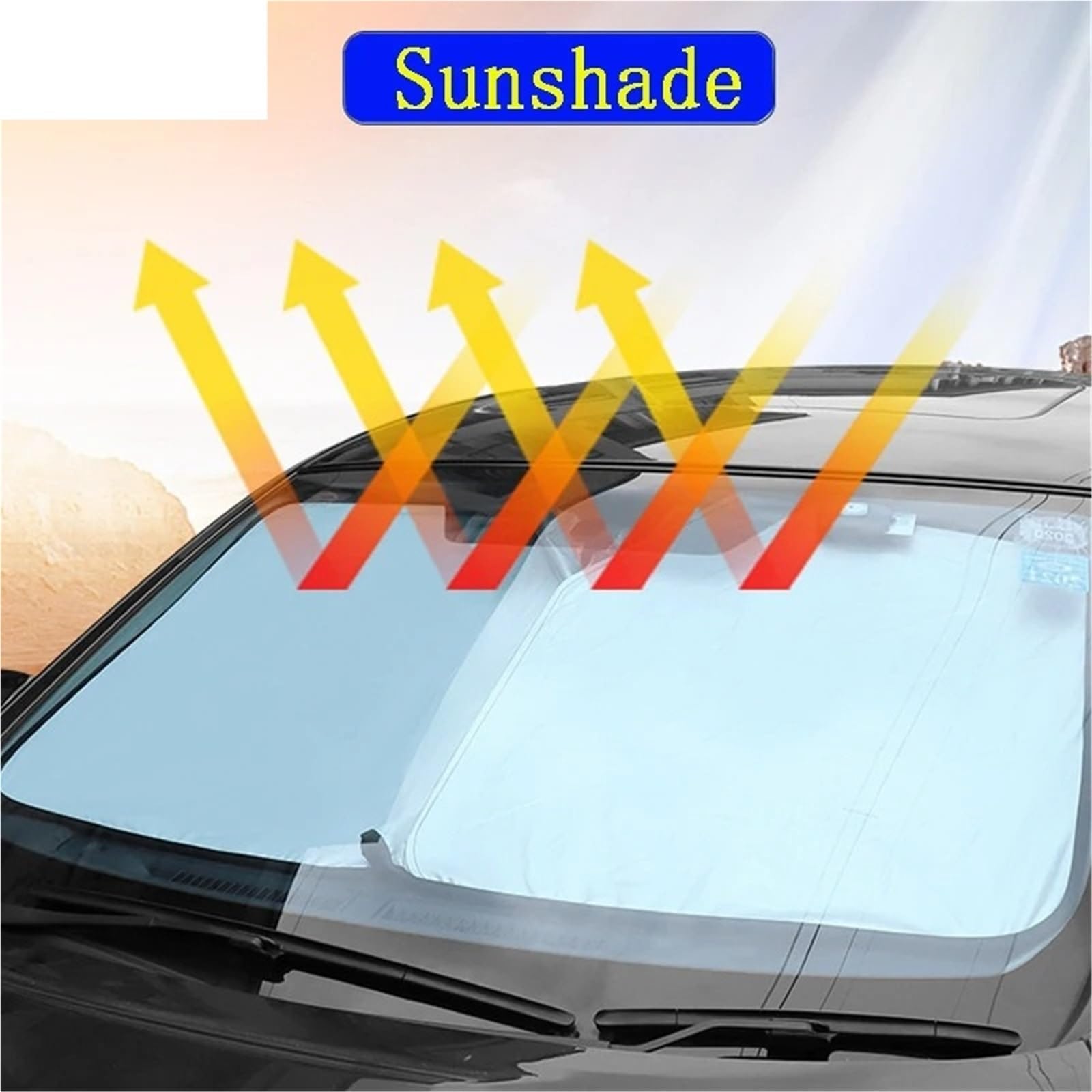 Parasoles Coche para Toyota para CHR 2016-2023, Parasol para Parabrisas Nano-Insulat, De Ventana Frontal, Visera, Accesorios Interiores Coche