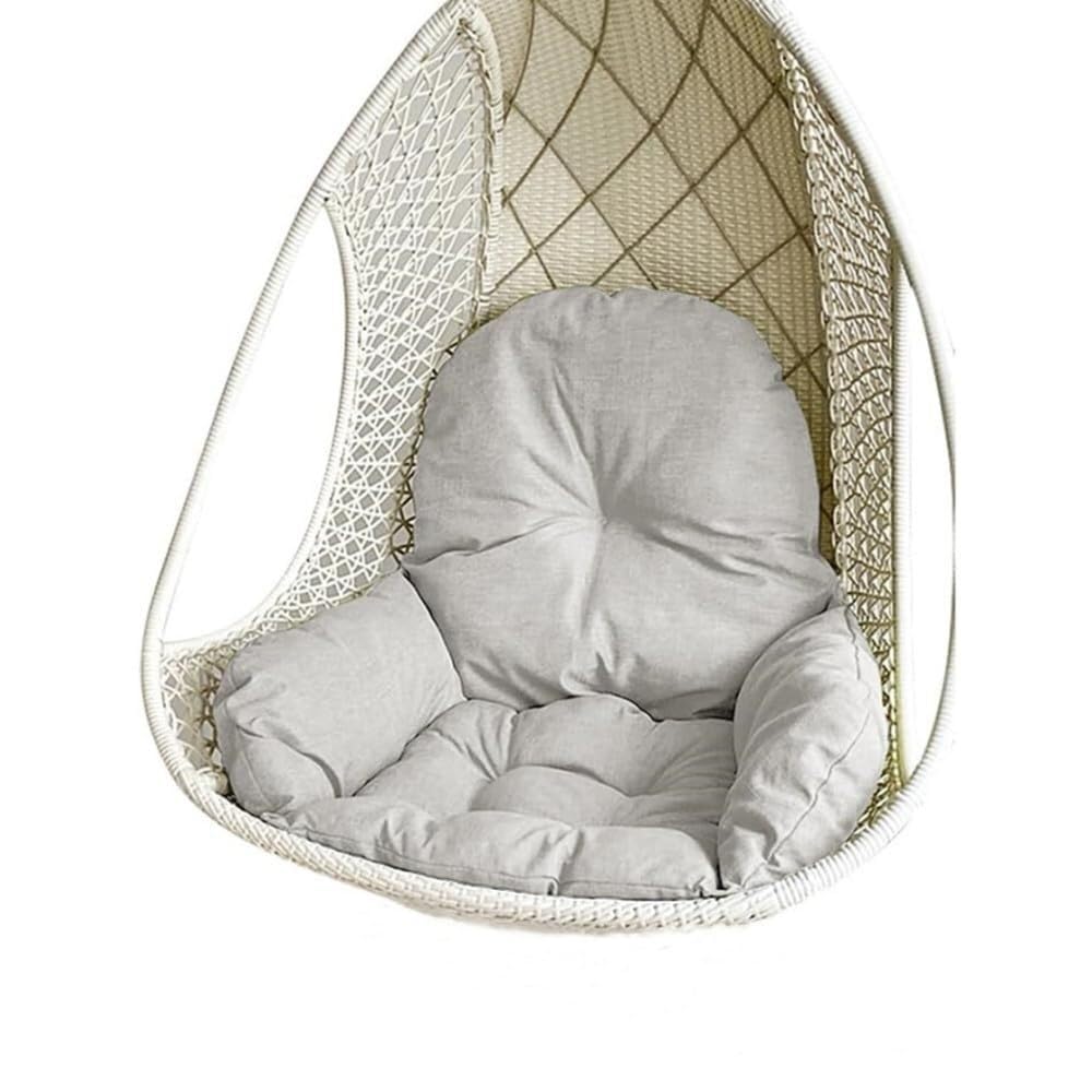 NMVAWIPT Chair Cushion Only- Pear Shaped Hanging Basket Seat - Cotton Linen For Indoor Outdoor Swing Use(Off White)
