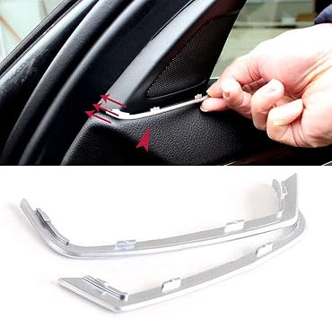 Front Door A-Pillar Tweeter Speaker Gap Cover Trim, 2PCS, for BMW 5 Series, F10, 2011-2013 ABS Plastic Interior Decoration Accessories