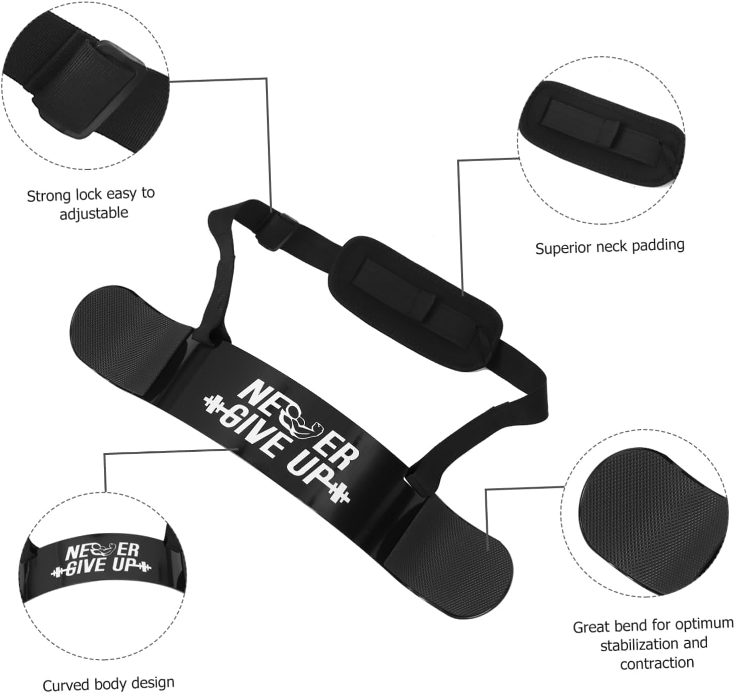 GANAZONO Arm Curl Trainer for Biceps and Forearms Fitness Equipment for Weightlifting and Bodybuilding Easy to Use Muscle Builder