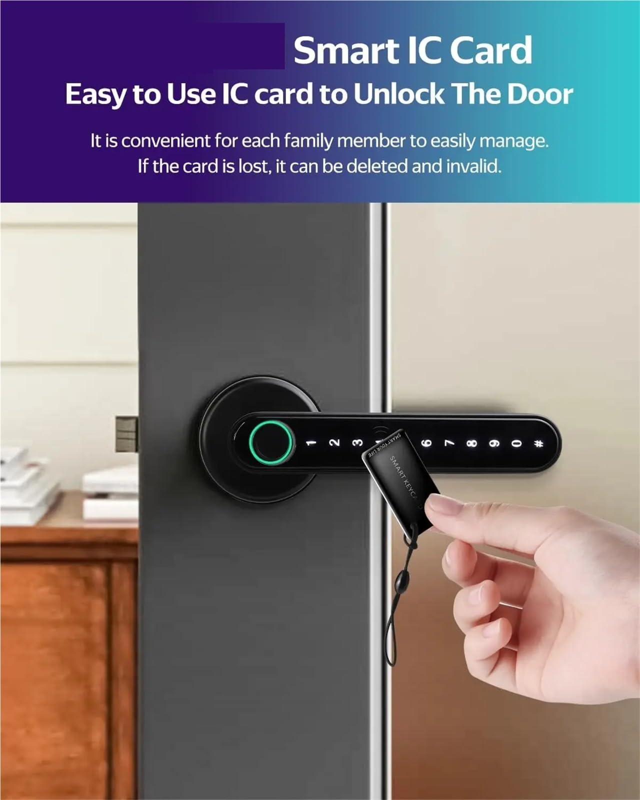 Smart Lock, Inteligentny zamek do drzwi 5 w 1 bezkluczykowy zamek z czytnikiem linii papilarnych dla 100 użytkowników Blokada Bluetooth Sterowanie Wi-Fi