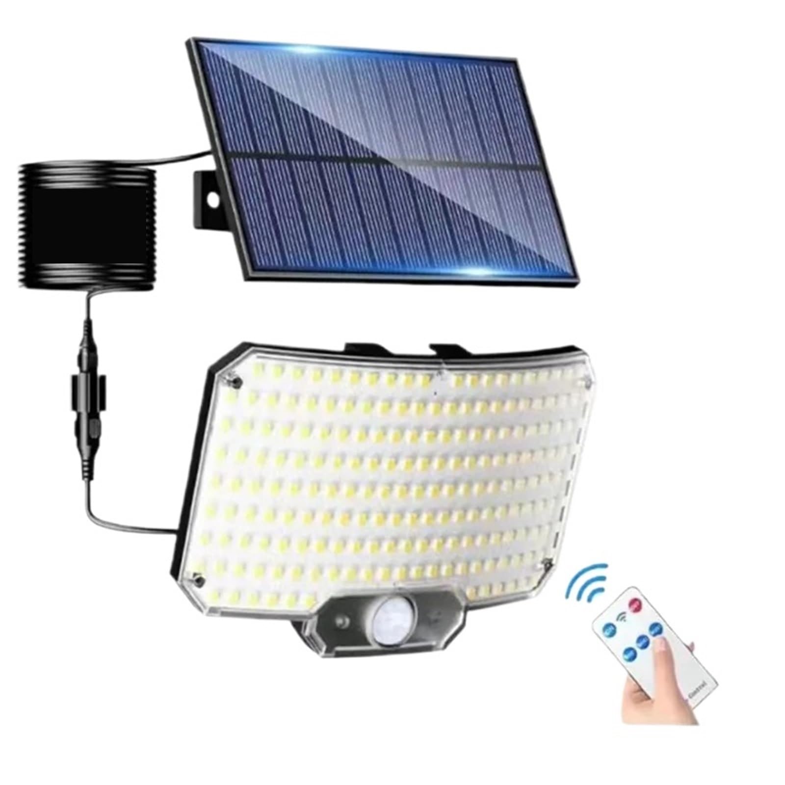 Lampe solaire extérieur puissante LED avec détecteur de mouvement IP65 pour jardin
