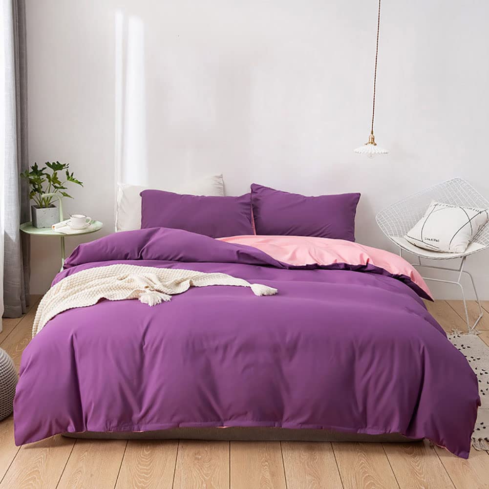 Housse de couette couleur solide résistante au fondu, textile haut de gamme doux 180x220