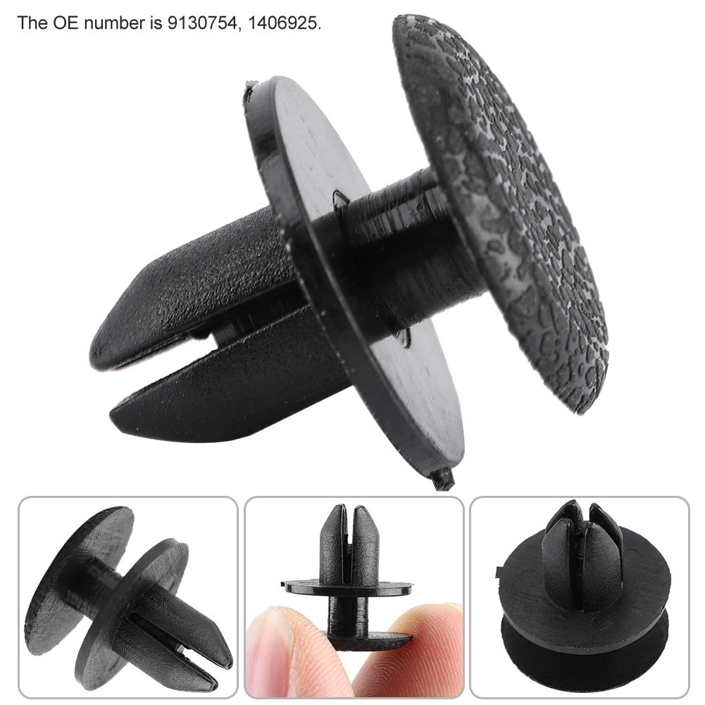 Car Trunk Door Push Type Retainer Rivet, Center Support Retainer Rivet for Cadillac Catera 2000-2001 and Saturn 2008-2009, OE 1406925 9130754, Made of PA66 POM (Two Hundred Packs)