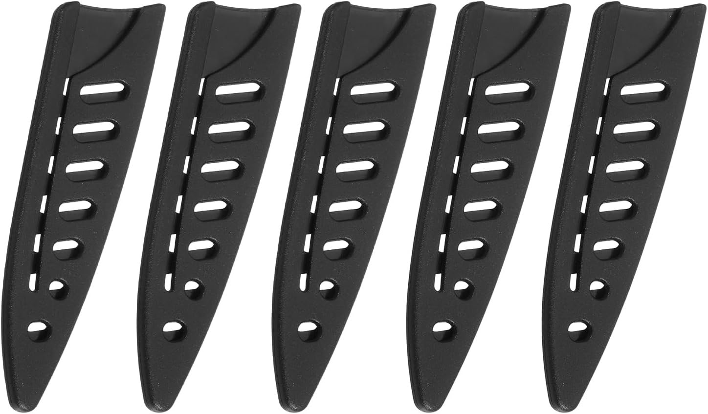 uxcell 5Pcs Knife Cover Sleeves Blade Edge Guards for 3.5" Paring Knife Blade Edge Protector Cover Universal Knife Sheath for Kitchen, Black