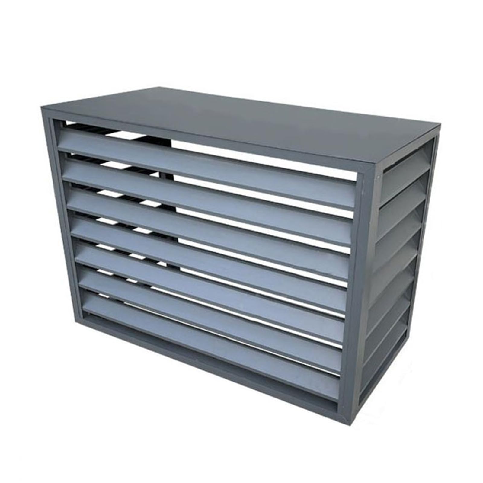 QYMYOZ Outdoor Air Conditioning Cover & Privacy Fence Screen - Aluminum Alloy Protection for AC Units & Garbage, Freestanding Enclosure 110x80x60cm, Weatherproof & Decorative